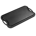 Heavy-duty Cast Iron Steak Griddle Pan/bakeware/BBQ board/reverible griddle